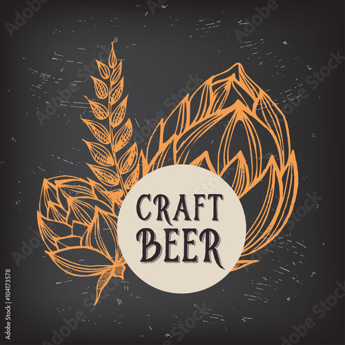 Beer restaurant cafe menu, template design.