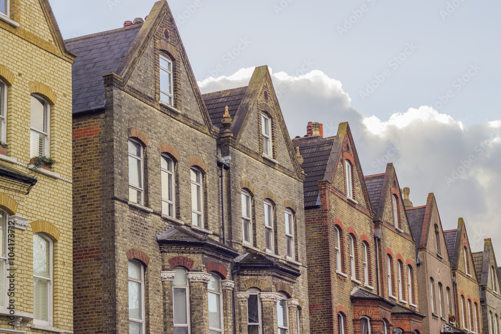 Typical British houses in London