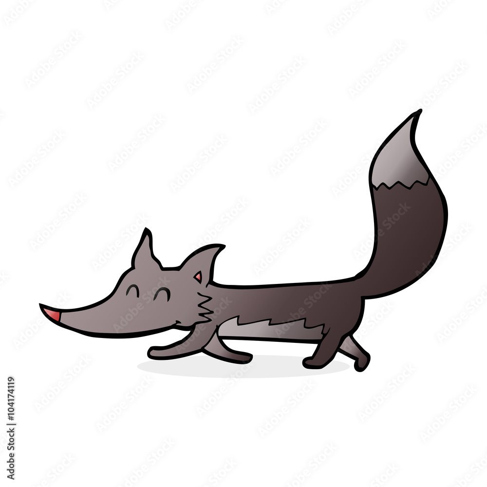 cartoon little wolf cartoon little wolf