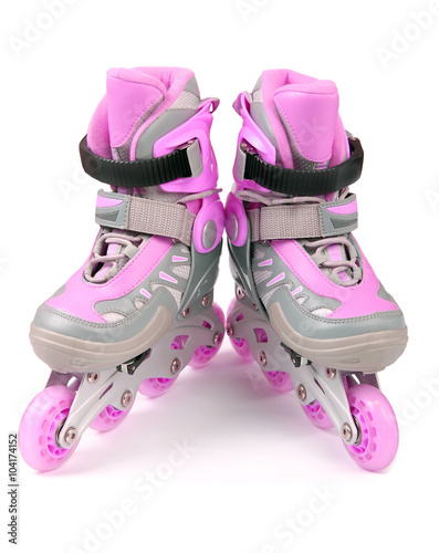 Obraz na płótnie Children roller skates isolated on white