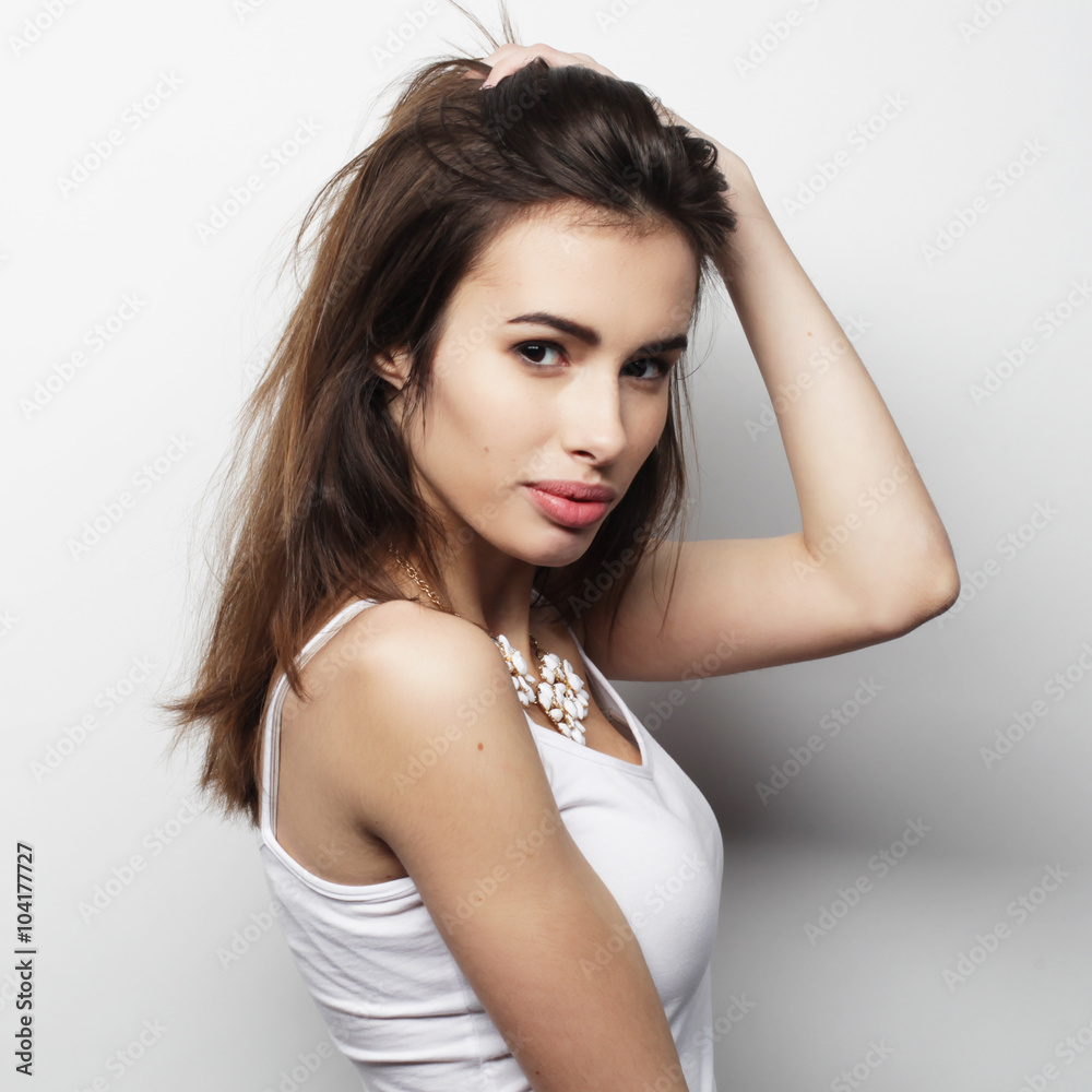 Fototapeta premium Young beautiful woman