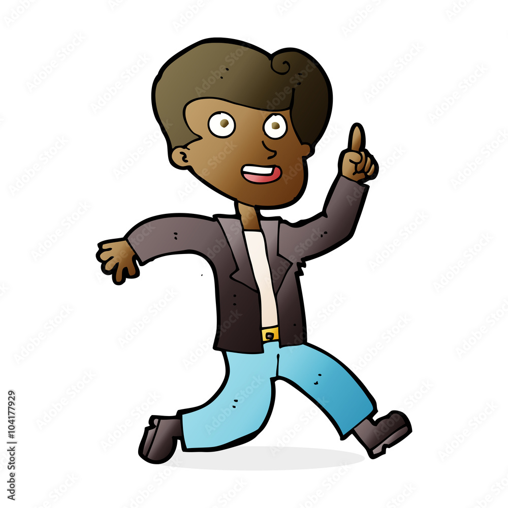 cartoon man with great idea