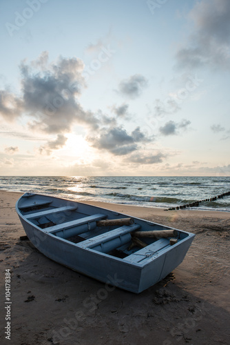 fishing boat on the shore