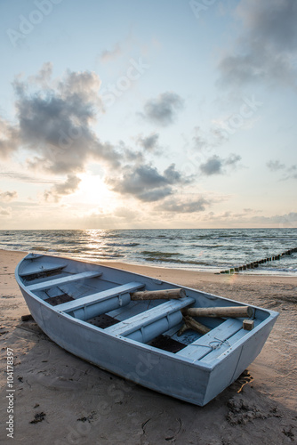 fishing boat on the shore