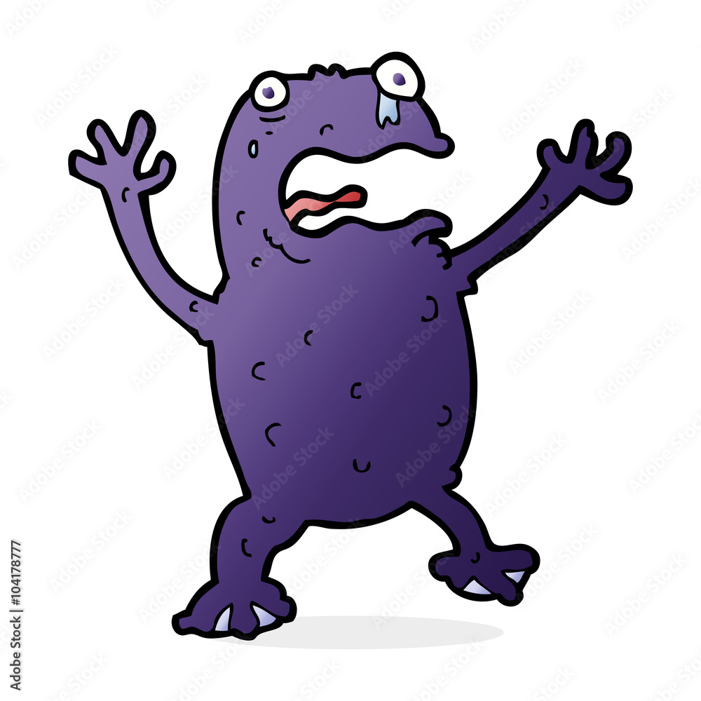 Obraz premium cartoon poisonous frog