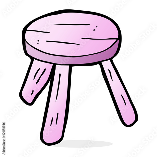 cartoon pink stool