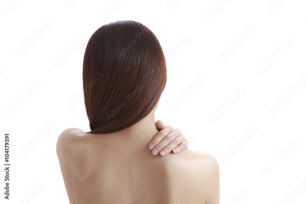 日本人女性の背中