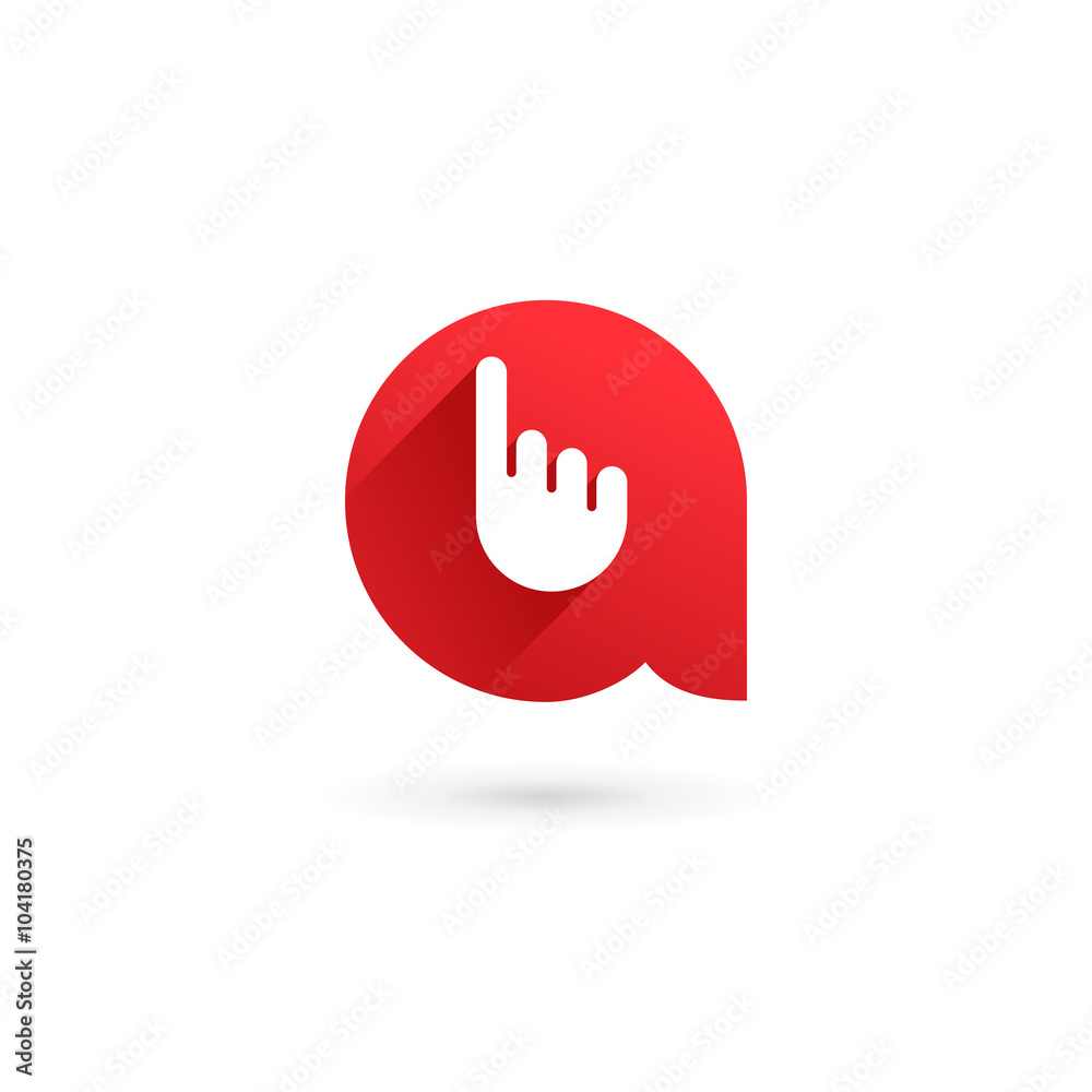 Letter A hand logo icon design template elements Letter A hand logo icon design template elements