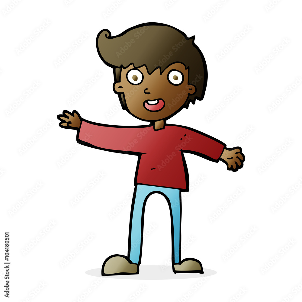 cartoon excited boy cartoon excited boy