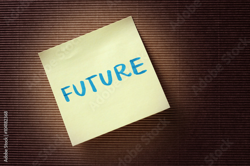 future text on yellow sticky note