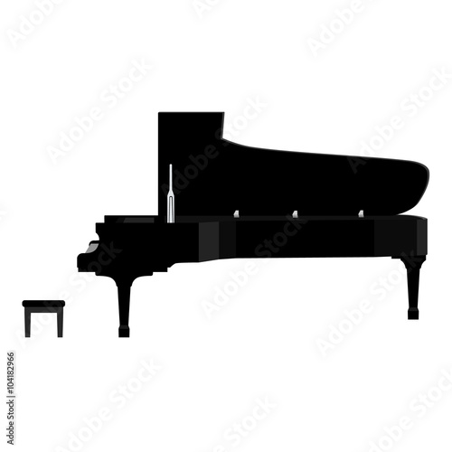 Black grand piano