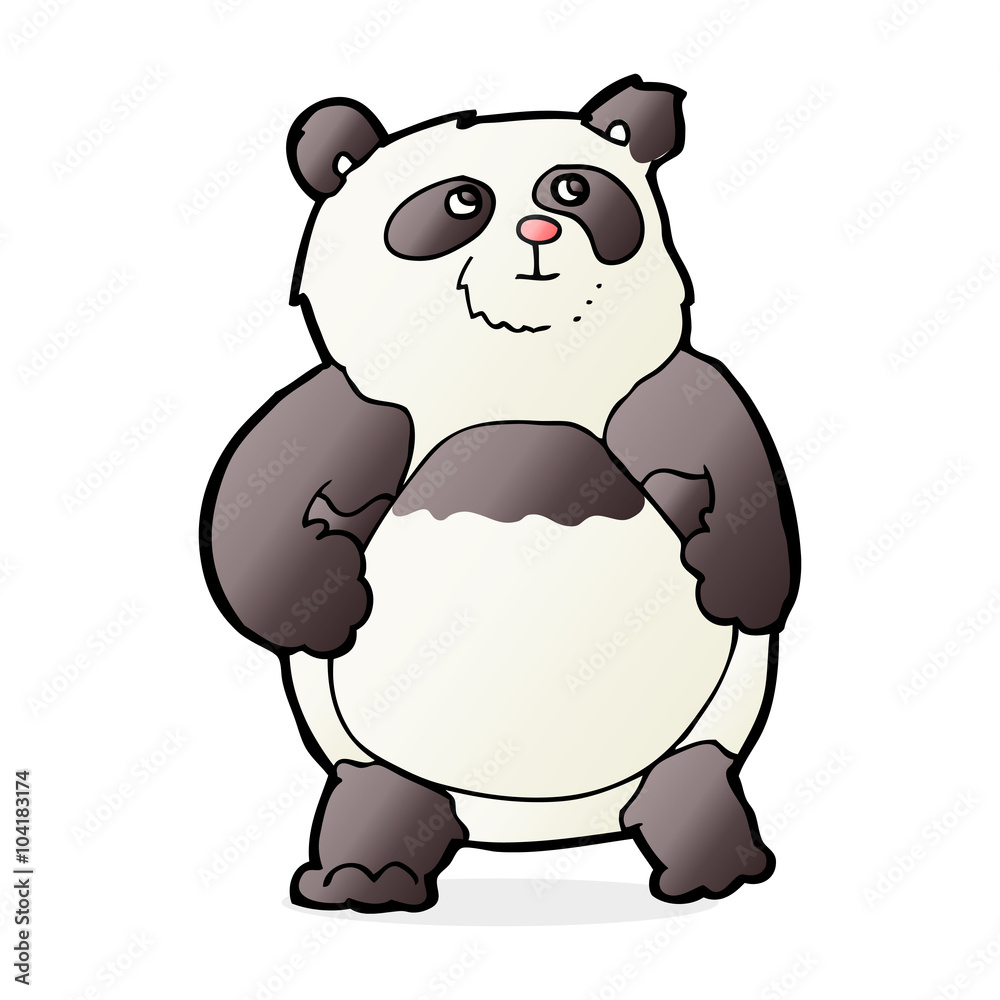 Naklejka premium cartoon panda