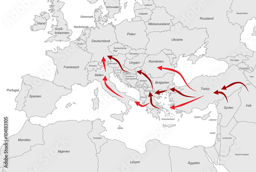 Flüchtlingsroute 2016