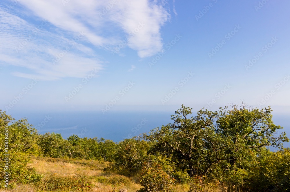 Black sea coast seascape, Crimea