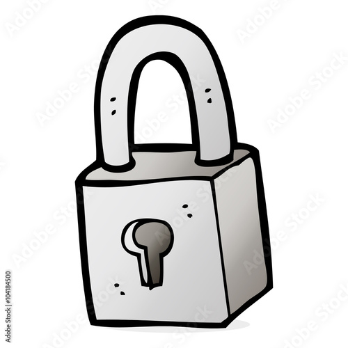cartoon padlock