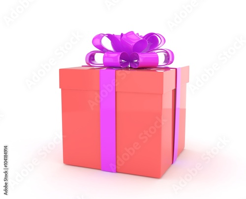 gift box with bows isolated on white © Natalia Merzlyakova