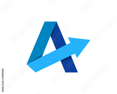 Free Download Letter A Arrow Logo Design Element - GFXLoad