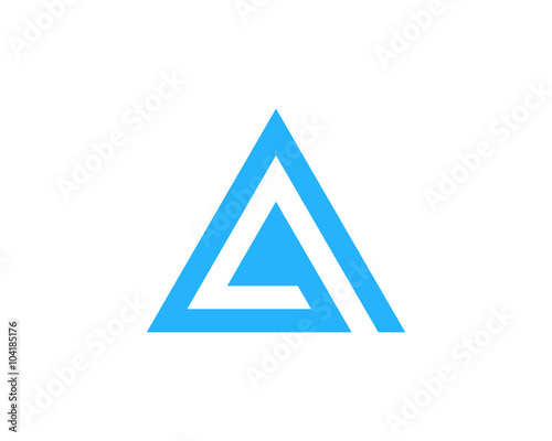 Letter A Pyramid Logo Design Element