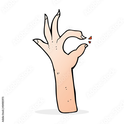 cartoon most excellent hand gesture