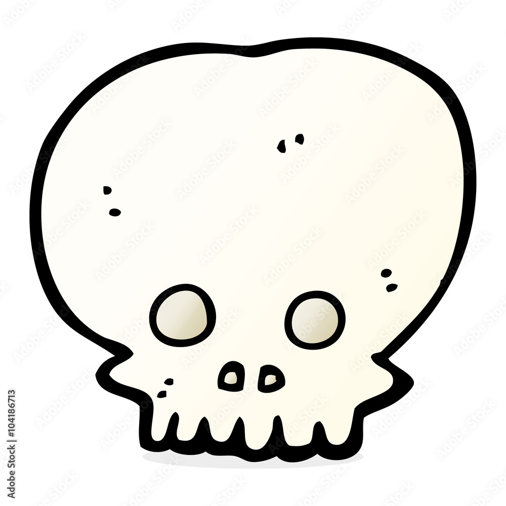cartoon spooky skull symbol cartoon spooky skull symbol