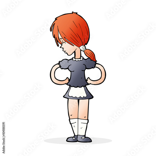 cartoon waitress