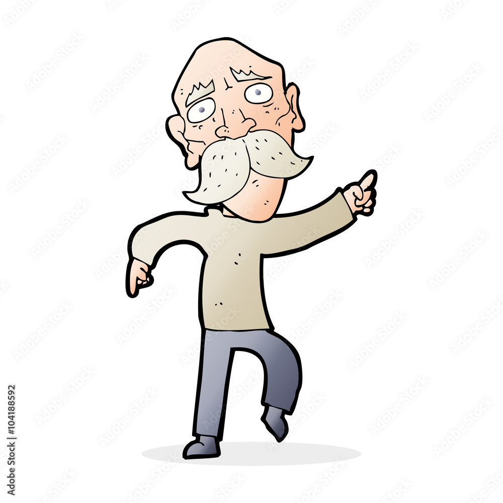 cartoon sad old man pointing cartoon sad old man pointing