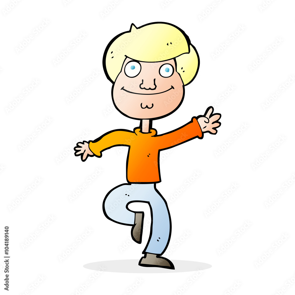 cartoon dancing man