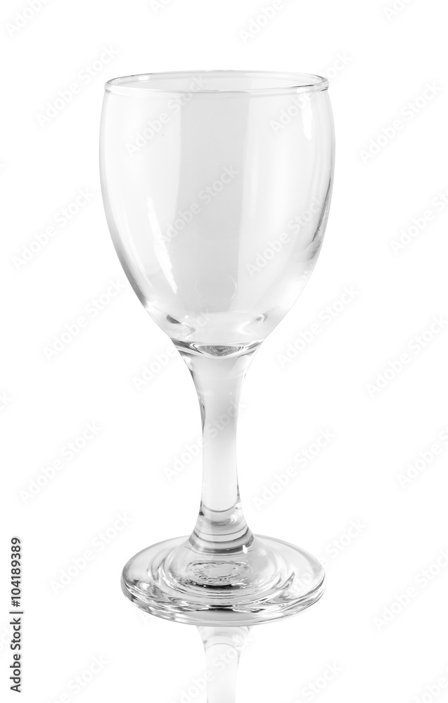 Empty wine glass isolated