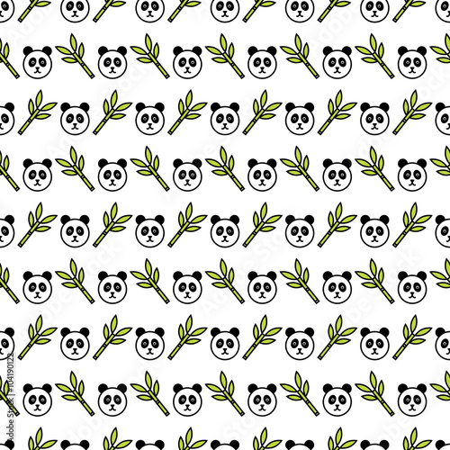 Panda seamless pattern