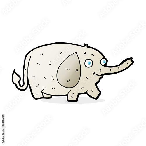 cartoon funny little elephant