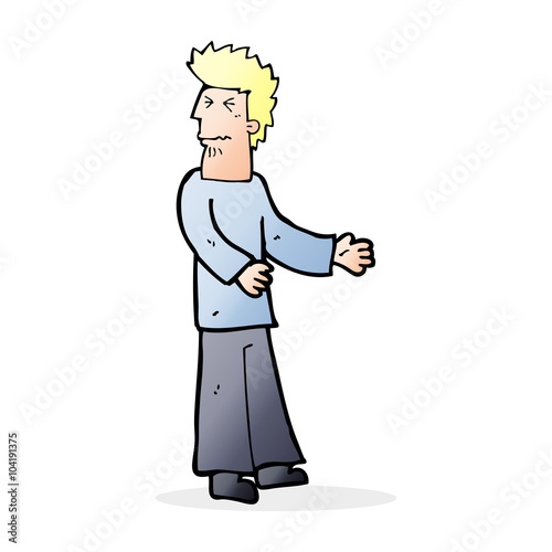 cartoon disgusted man