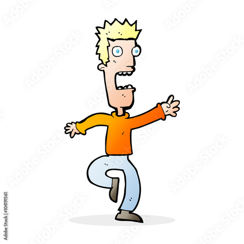 cartoon shrieking man