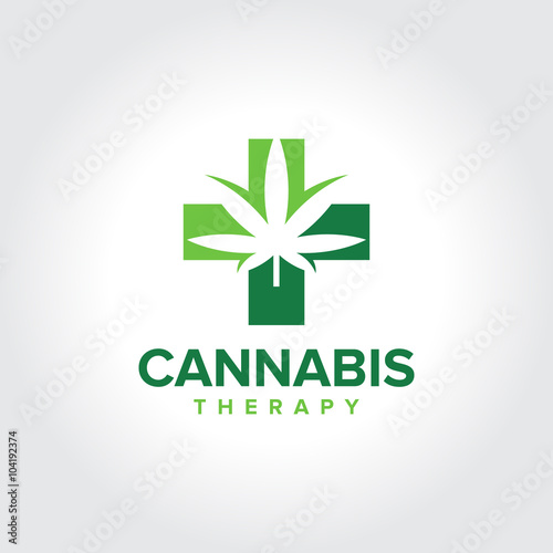 Premium Cannabis, Marijuana Health Therapy Stock Logo