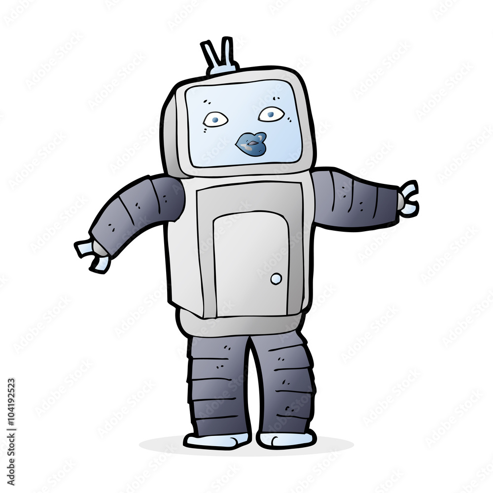 funny cartoon robot funny cartoon robot