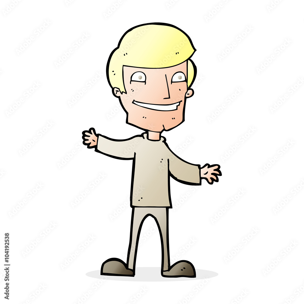 Fototapeta premium cartoon grinning man