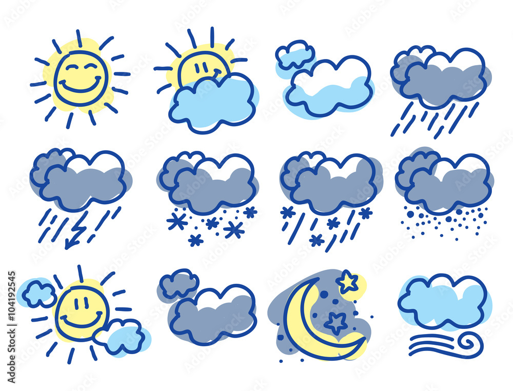 Obraz premium weather symbols