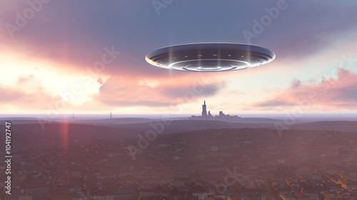 UFO over the city