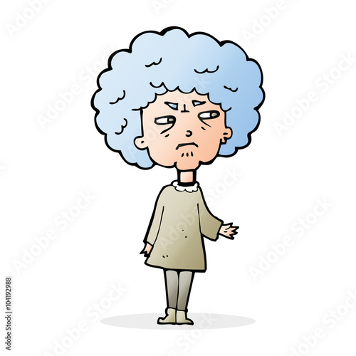 cartoon old lady