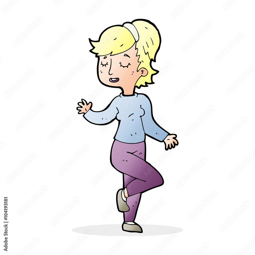 cartoon dancing woman cartoon dancing woman