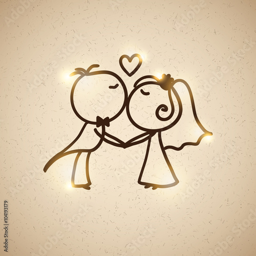 wedding couple, vector eps 10