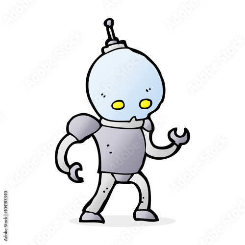 cartoon alien robot © lineartestpilot