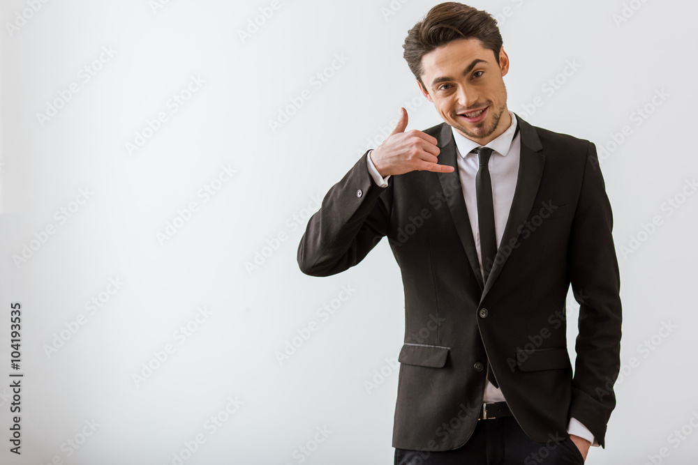 Handsome young businessman Handsome young businessman