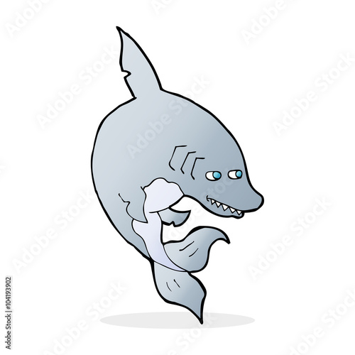 funny cartoon shark