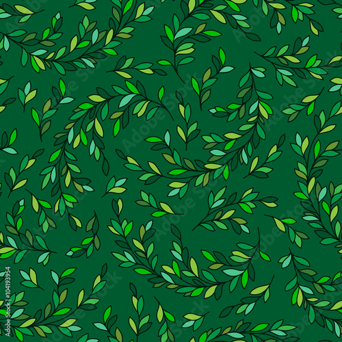 Seamless  vintage pattern with sprigs