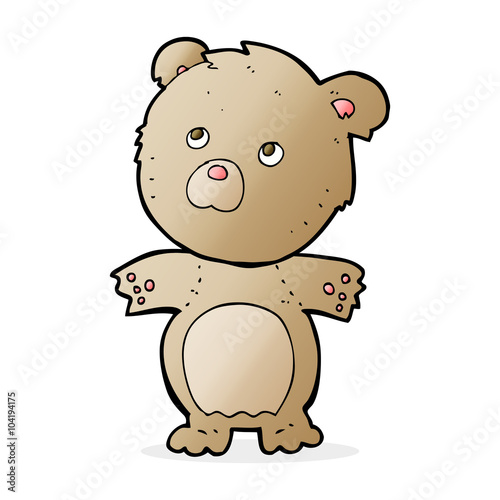 cartoon funny teddy bear