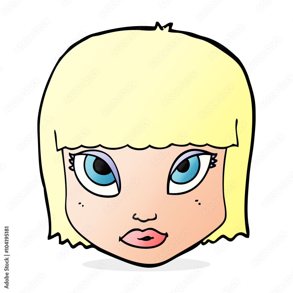 cartoon female face cartoon female face