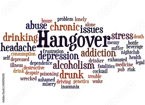 Hangover, word cloud concept