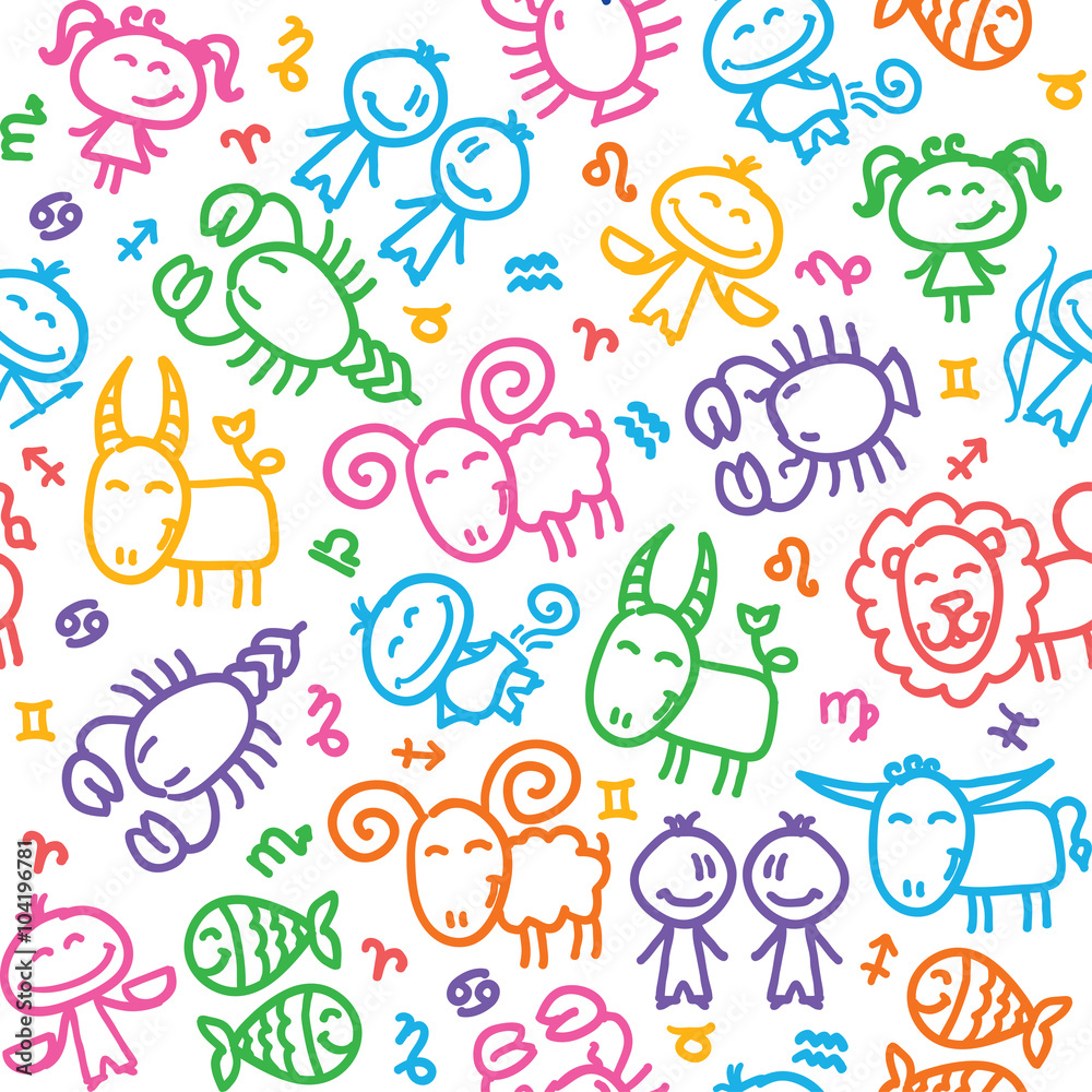 pattern with zodiac pattern with zodiac