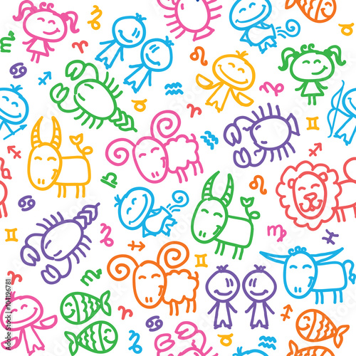 pattern with zodiac