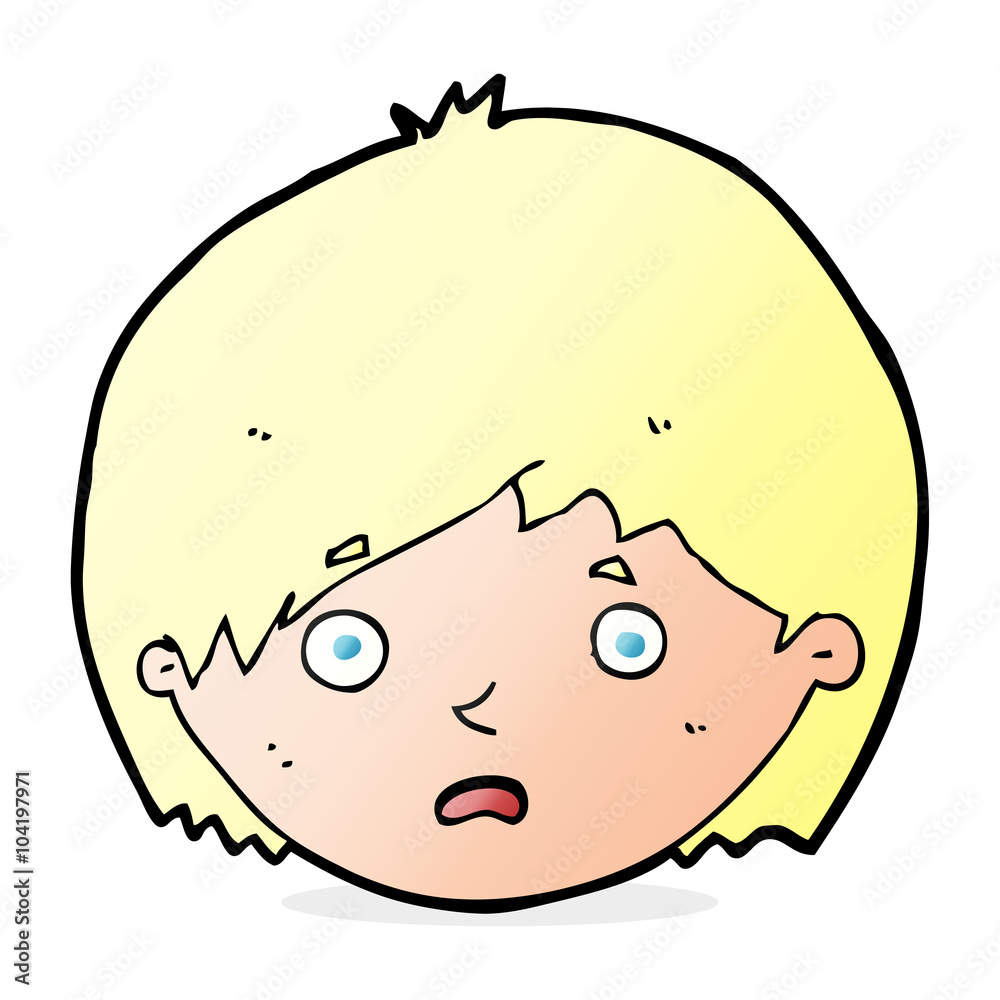 Obraz premium cartoon unhappy boy